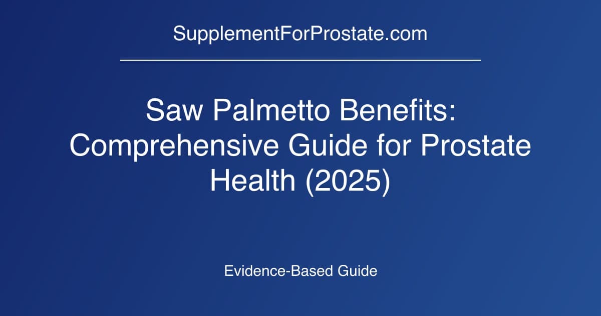 Saw Palmetto Benefits: Comprehensive Guide for Prostate Health (2025)